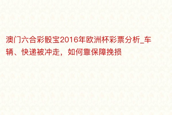 澳门六合彩骰宝2016年欧洲杯彩票分析_车辆、快递被冲走，如何靠保障挽损